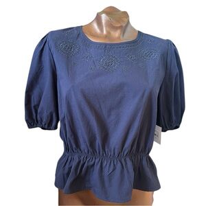 BB Dakota Cotton Peplum Top